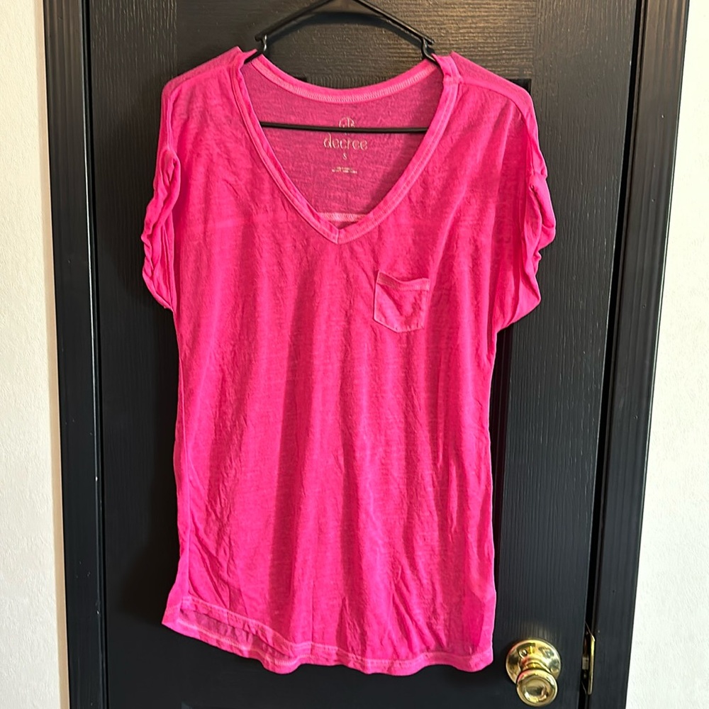 See through pink shirt